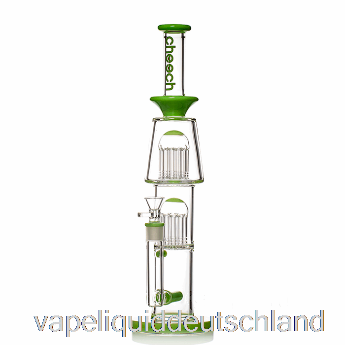 Cheech Glass Dual Tree Inline-Bong, Grüne Vape-Flüssigkeit